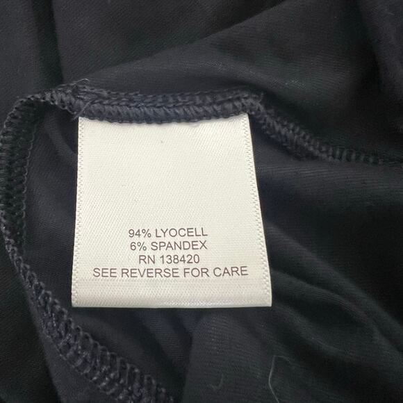 Per Se by Carlisle Collection cowl neck long sleeve top black lyocell belend - Picture 6 of 6